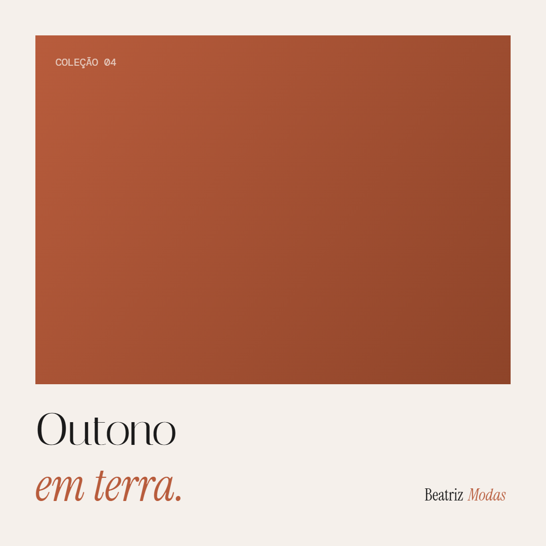 Post Instagram coleção Outono em terra